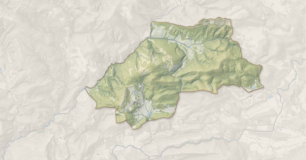 Portrait cartographique de Châteauvieux : relief, eau, forêts, bâti et voies, calculés à partir des données de l'IGN