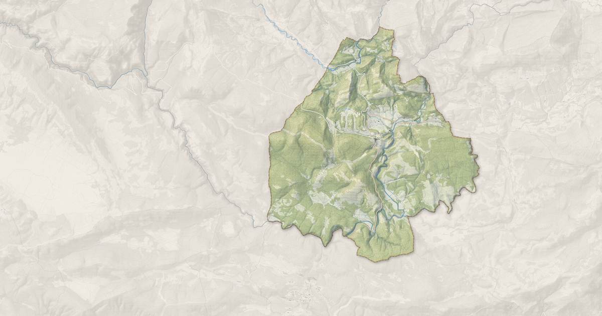 Portrait cartographique de Comps-sur-Artuby : relief, eau, forêts, bâti et voies, calculés à partir des données de l'IGN