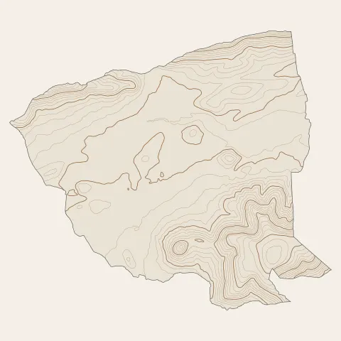 Forcalqueiret : courbes de niveau
