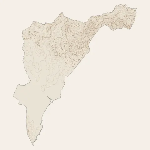 Fréjus : courbes de niveau