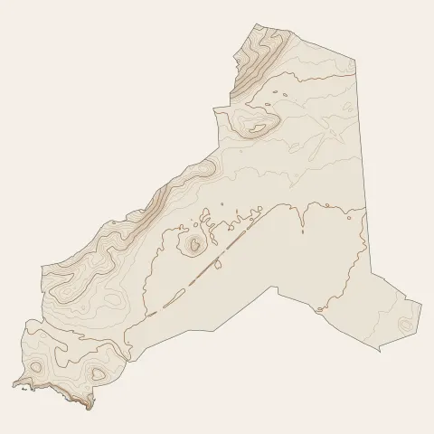 La Garde : courbes de niveau