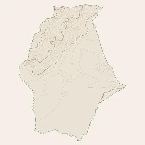 Garéoult : courbes de niveau