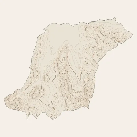 Gassin : courbes de niveau