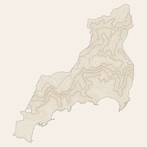 Le Lavandou : courbes de niveau