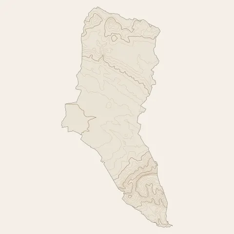 Pourrières : courbes de niveau