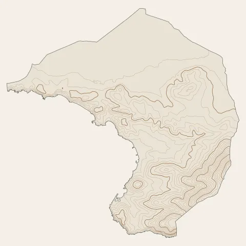 Le Pradet : courbes de niveau