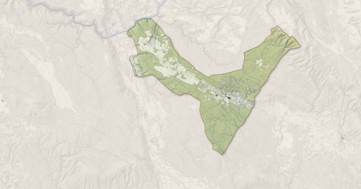 Portrait cartographique de Régusse : relief, eau, forêts, bâti et voies, calculés à partir des données de l'IGN