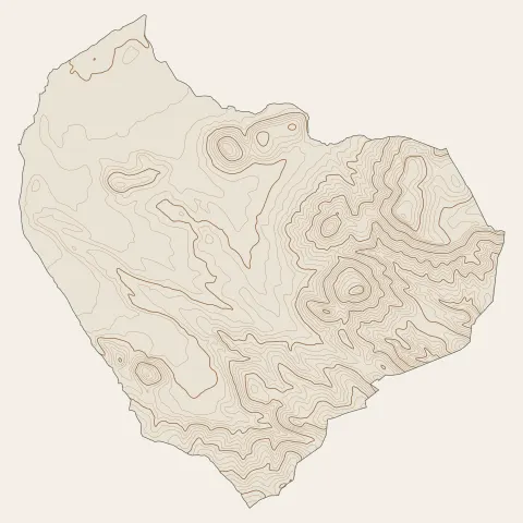 Rocbaron : courbes de niveau