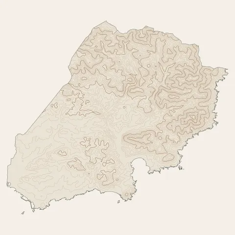 Saint-Raphaël : courbes de niveau