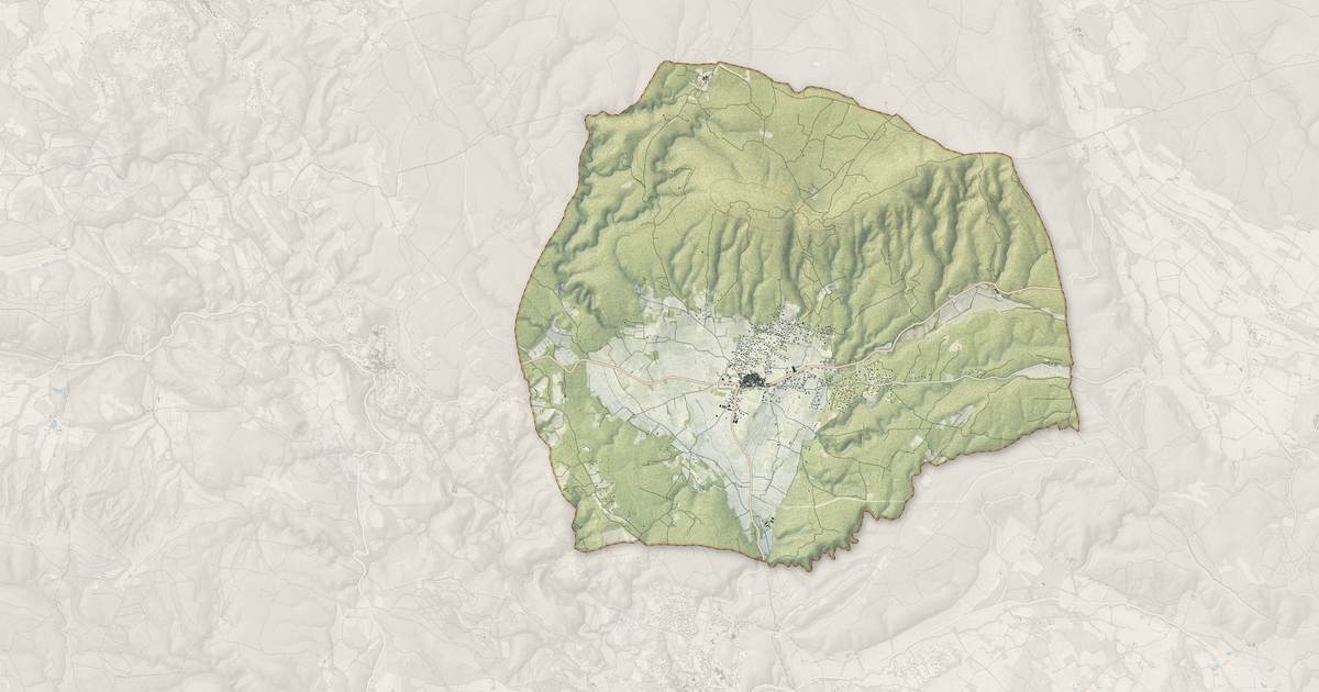 Portrait cartographique de Tavernes : relief, eau, forêts, bâti et voies, calculés à partir des données de l'IGN