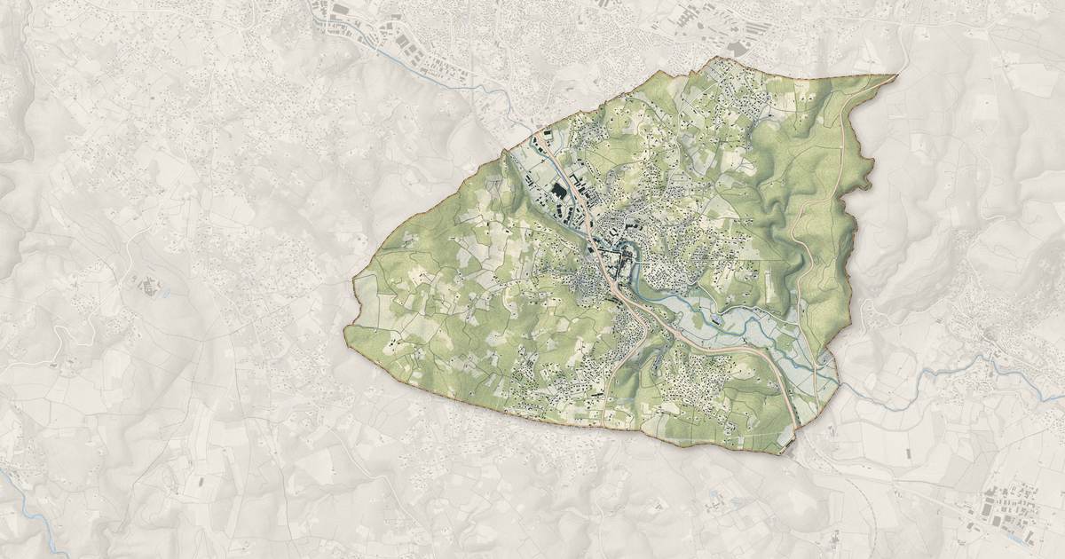 Portrait cartographique de Trans-en-Provence : relief, eau, forêts, bâti et voies, calculés à partir des données de l'IGN