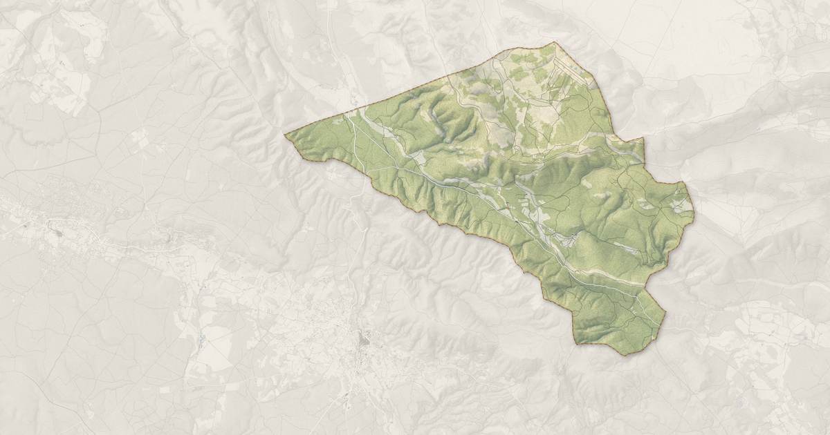 Portrait cartographique de Vérignon : relief, eau, forêts, bâti et voies, calculés à partir des données de l'IGN
