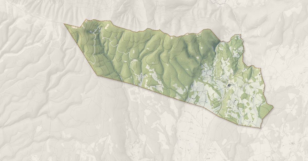 Portrait cartographique de Aurel : relief, eau, forêts, bâti et voies, calculés à partir des données de l'IGN