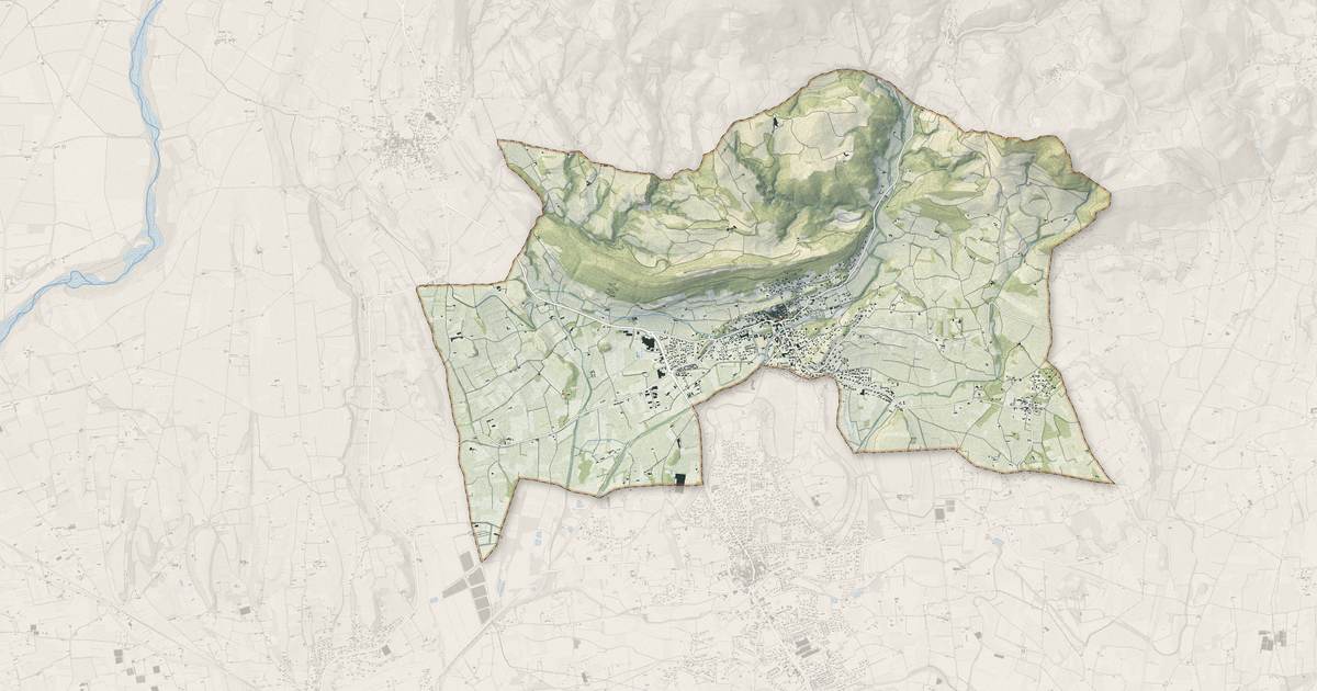 Portrait cartographique de Beaumes-de-Venise : relief, eau, forêts, bâti et voies, calculés à partir des données de l'IGN