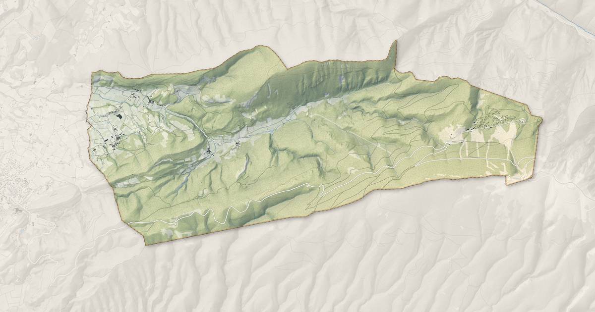 Portrait cartographique de Beaumont-du-Ventoux : relief, eau, forêts, bâti et voies, calculés à partir des données de l'IGN