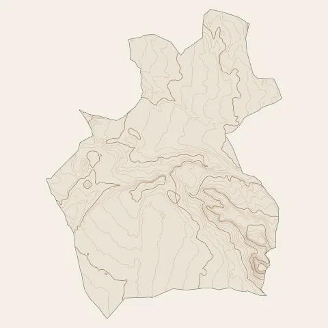 Carpentras : courbes de niveau
