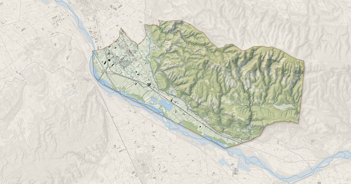 Portrait cartographique de Cheval-Blanc : relief, eau, forêts, bâti et voies, calculés à partir des données de l'IGN