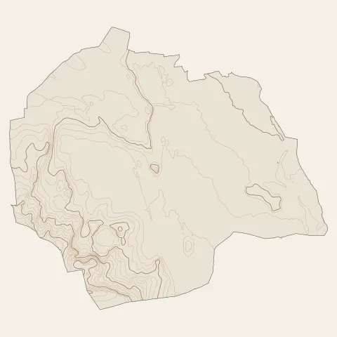 Courthézon : courbes de niveau