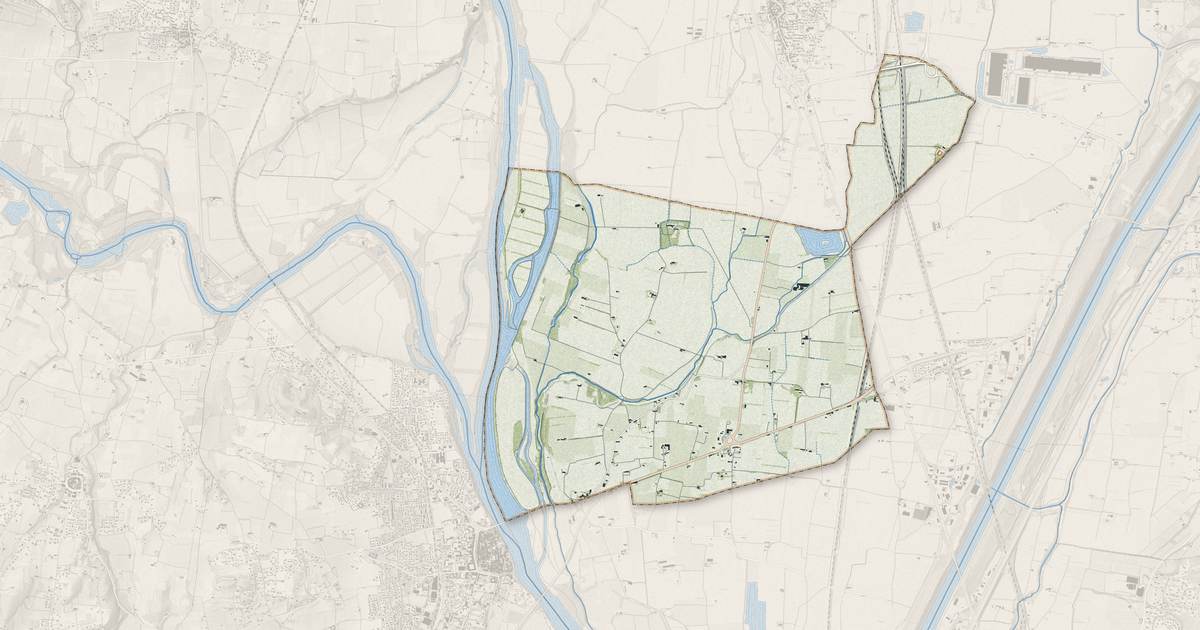 Portrait cartographique de Lamotte-du-Rhône : relief, eau, forêts, bâti et voies, calculés à partir des données de l'IGN