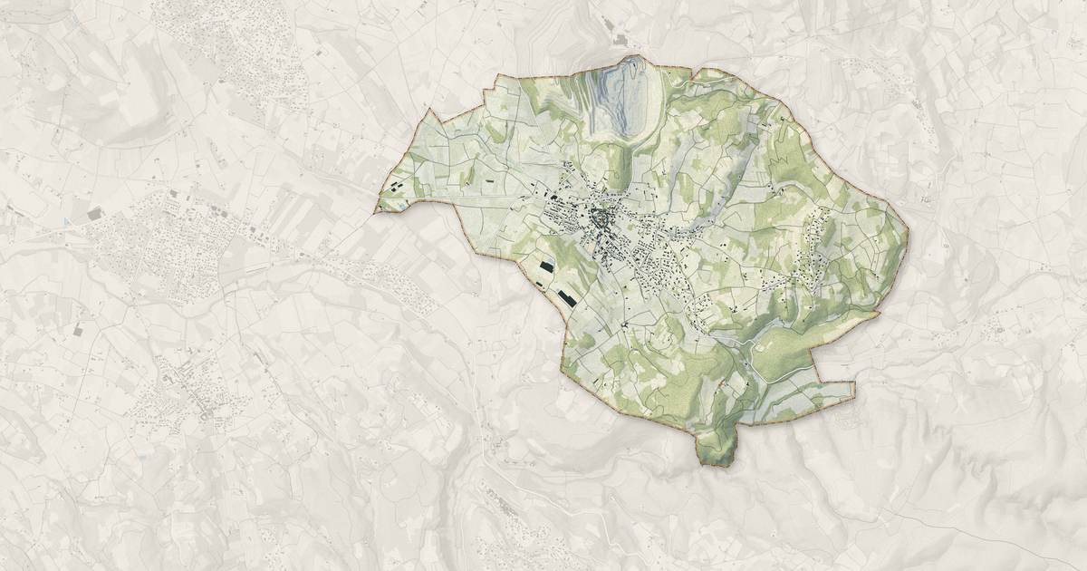 Portrait cartographique de Malemort-du-Comtat : relief, eau, forêts, bâti et voies, calculés à partir des données de l'IGN