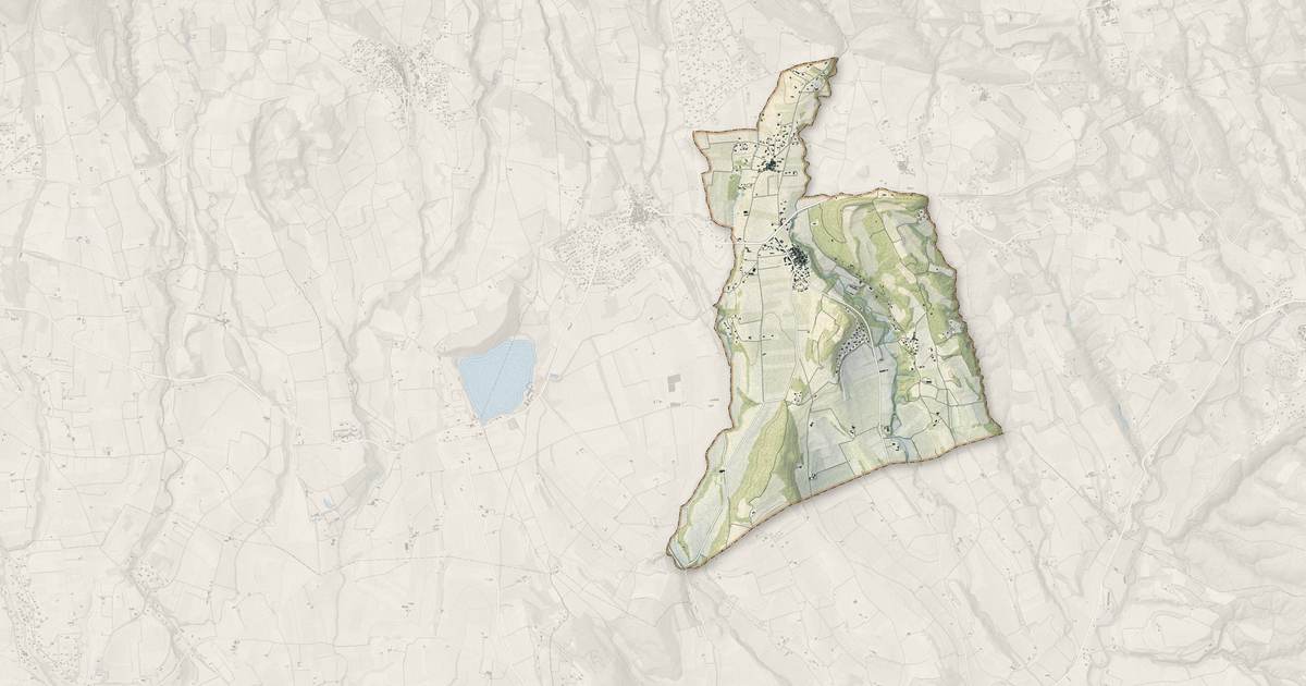 Portrait cartographique de Saint-Martin-de-la-Brasque : relief, eau, forêts, bâti et voies, calculés à partir des données de l'IGN