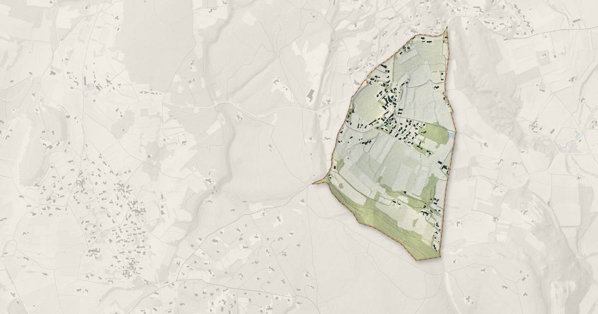 Portrait cartographique de Saint-Pantaléon : relief, eau, forêts, bâti et voies, calculés à partir des données de l'IGN