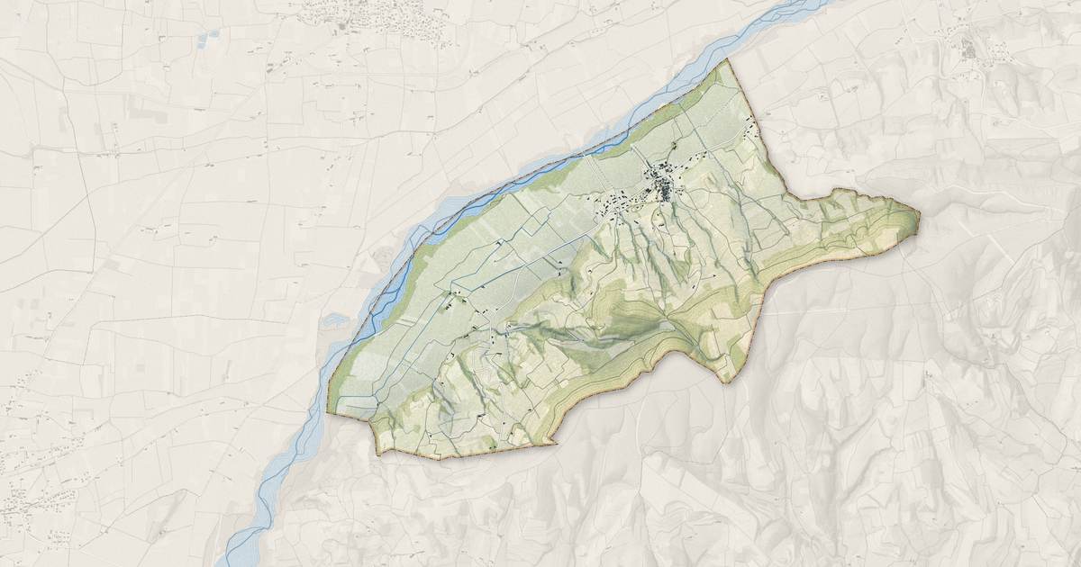 Portrait cartographique de Saint-Roman-de-Malegarde : relief, eau, forêts, bâti et voies, calculés à partir des données de l'IGN