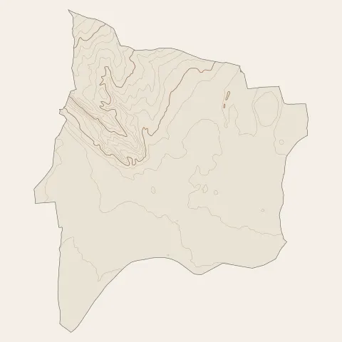 Sérignan-du-Comtat : courbes de niveau