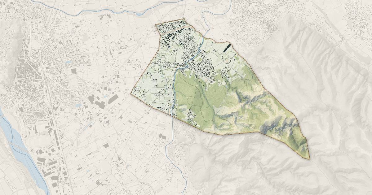 Portrait cartographique de Taillades : relief, eau, forêts, bâti et voies, calculés à partir des données de l'IGN