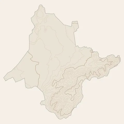 Valréas : courbes de niveau