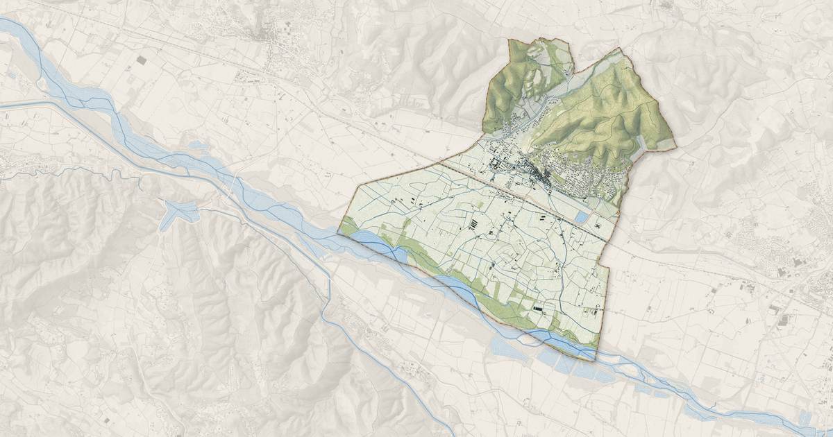 Portrait cartographique de Villelaure : relief, eau, forêts, bâti et voies, calculés à partir des données de l'IGN
