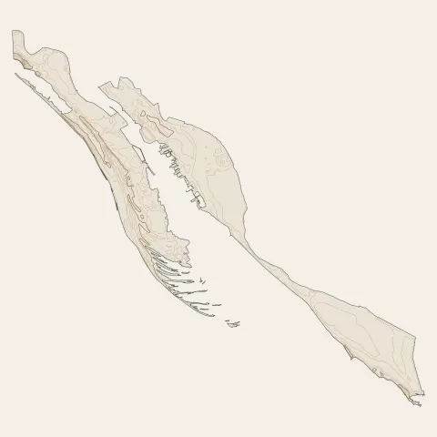 L'Aiguillon-la-Presqu'île : courbes de niveau