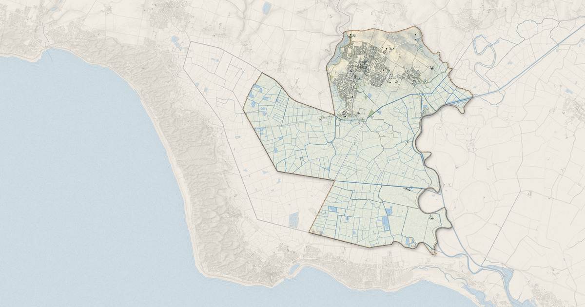Portrait cartographique de Angles : relief, eau, forêts, bâti et voies, calculés à partir des données de l'IGN