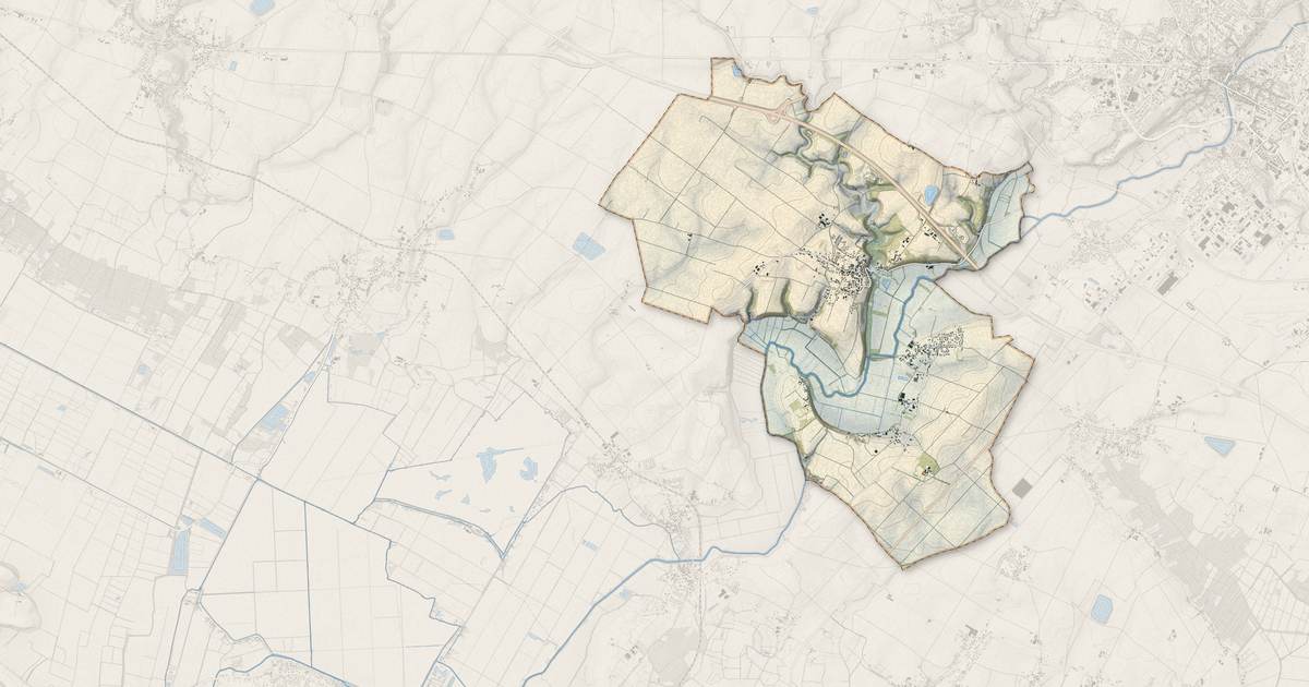 Portrait cartographique de Auchay-sur-Vendée : relief, eau, forêts, bâti et voies, calculés à partir des données de l'IGN