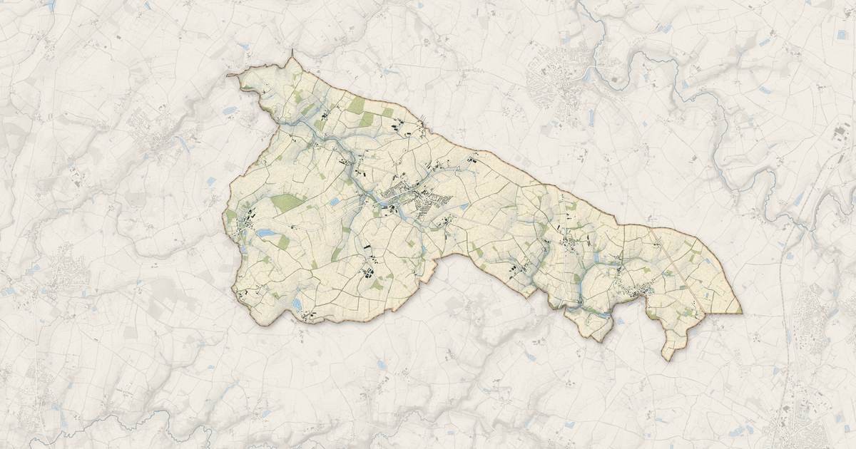 Portrait cartographique de Beaufou : relief, eau, forêts, bâti et voies, calculés à partir des données de l'IGN