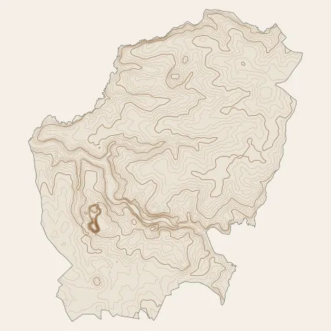Beaulieu-sous-la-Roche : courbes de niveau