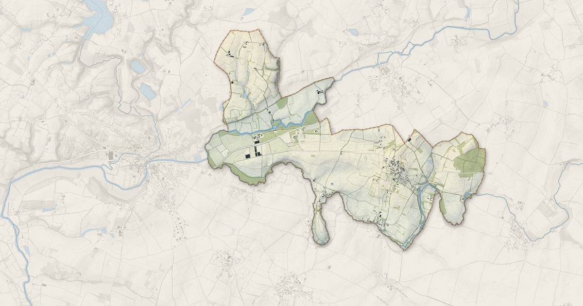 Portrait cartographique de Bessay : relief, eau, forêts, bâti et voies, calculés à partir des données de l'IGN