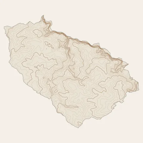 La Bruffière : courbes de niveau