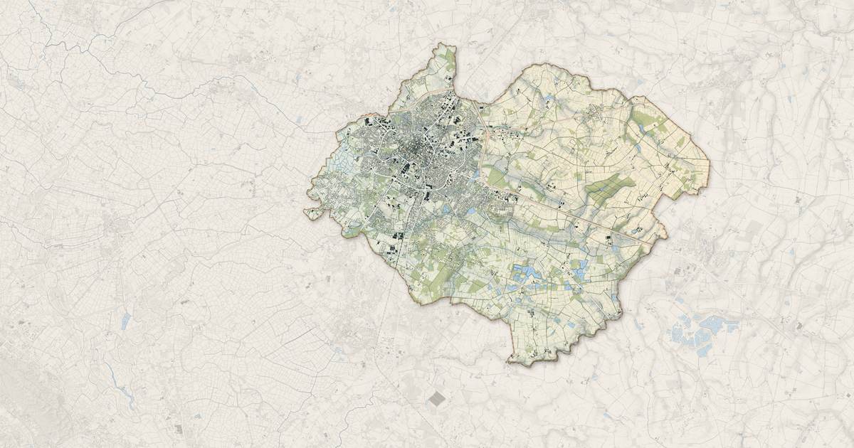 Portrait cartographique de Challans : relief, eau, forêts, bâti et voies, calculés à partir des données de l'IGN