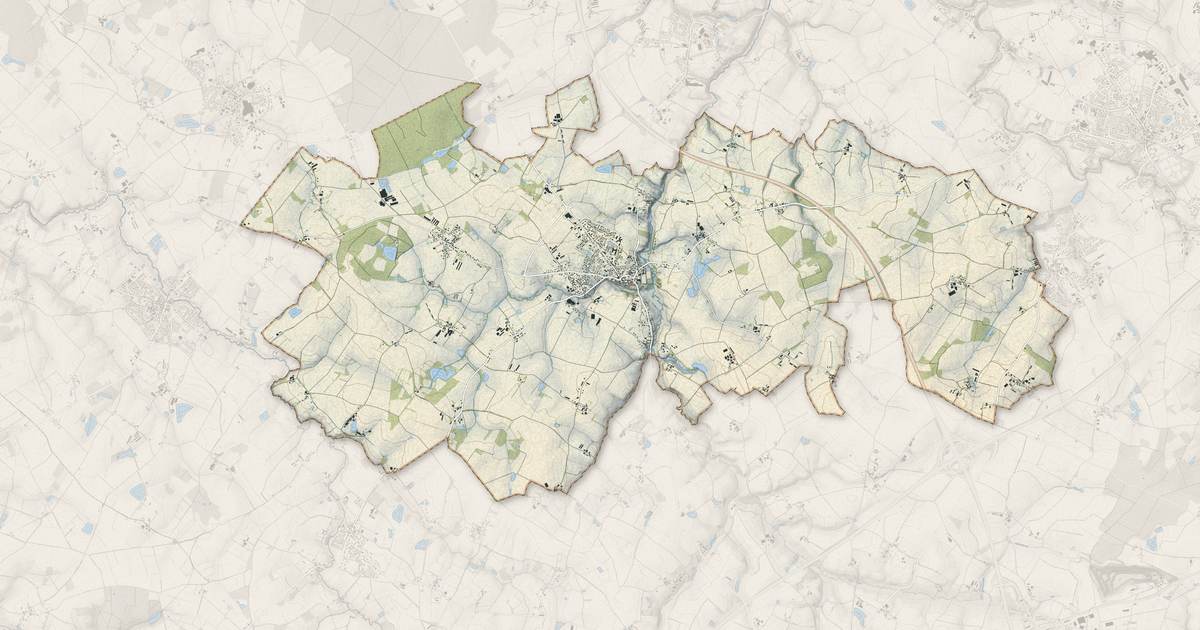 Portrait cartographique de Chauché : relief, eau, forêts, bâti et voies, calculés à partir des données de l'IGN