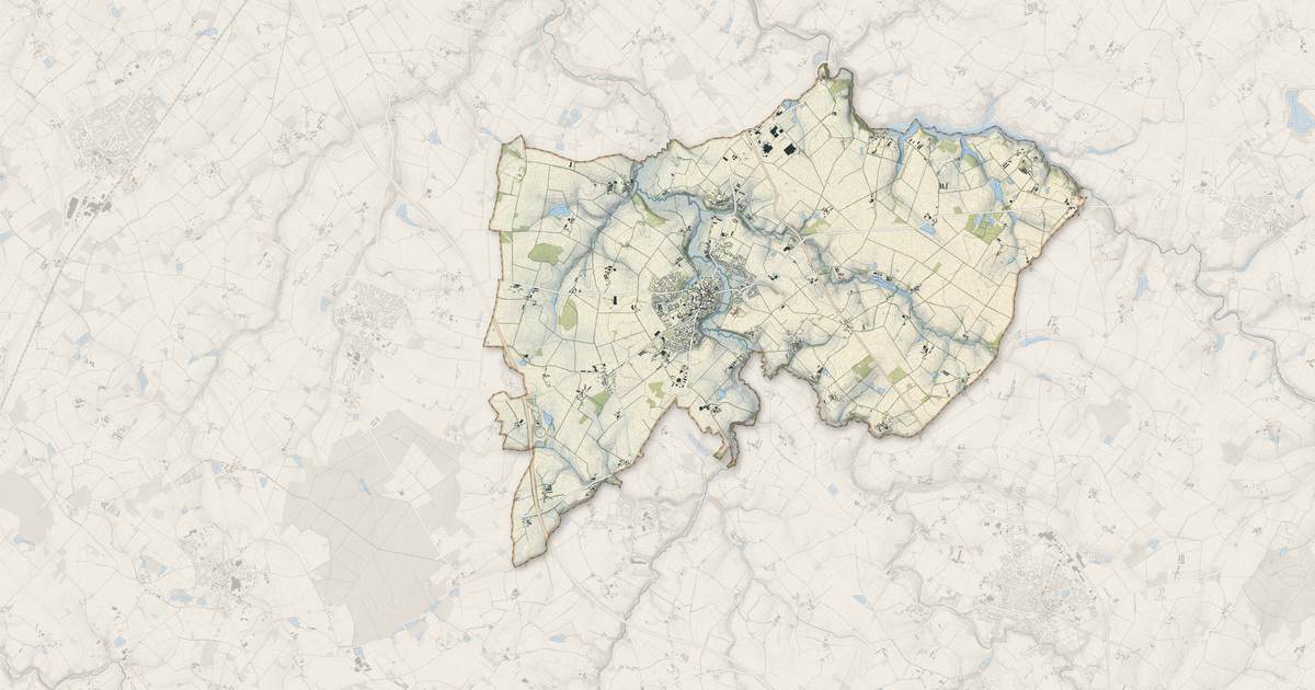 Portrait cartographique de Chavagnes-en-Paillers : relief, eau, forêts, bâti et voies, calculés à partir des données de l'IGN