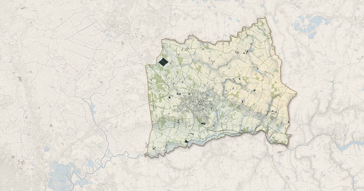Portrait cartographique de Commequiers : relief, eau, forêts, bâti et voies, calculés à partir des données de l'IGN