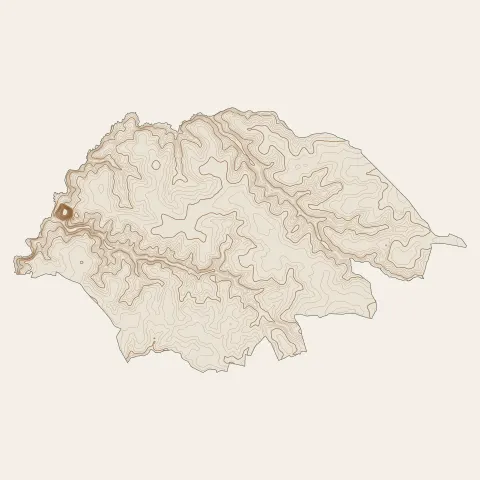 La Ferrière : courbes de niveau