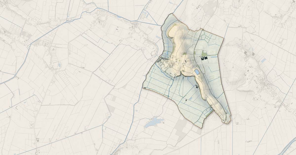 Portrait cartographique de Le Gué-de-Velluire : relief, eau, forêts, bâti et voies, calculés à partir des données de l'IGN