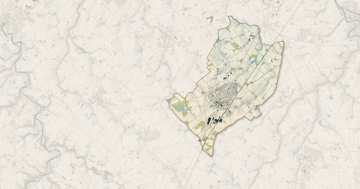 Portrait cartographique de L'Herbergement : relief, eau, forêts, bâti et voies, calculés à partir des données de l'IGN