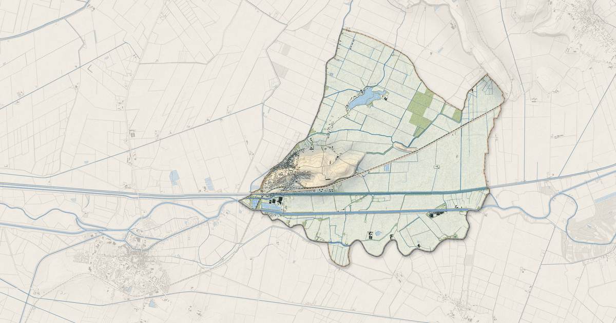 Portrait cartographique de L'Île-d'Elle : relief, eau, forêts, bâti et voies, calculés à partir des données de l'IGN