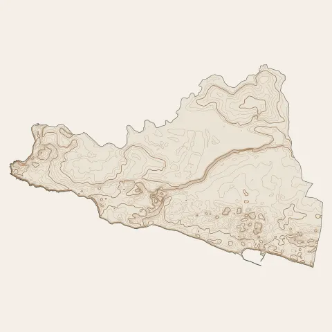 Jard-sur-Mer : courbes de niveau