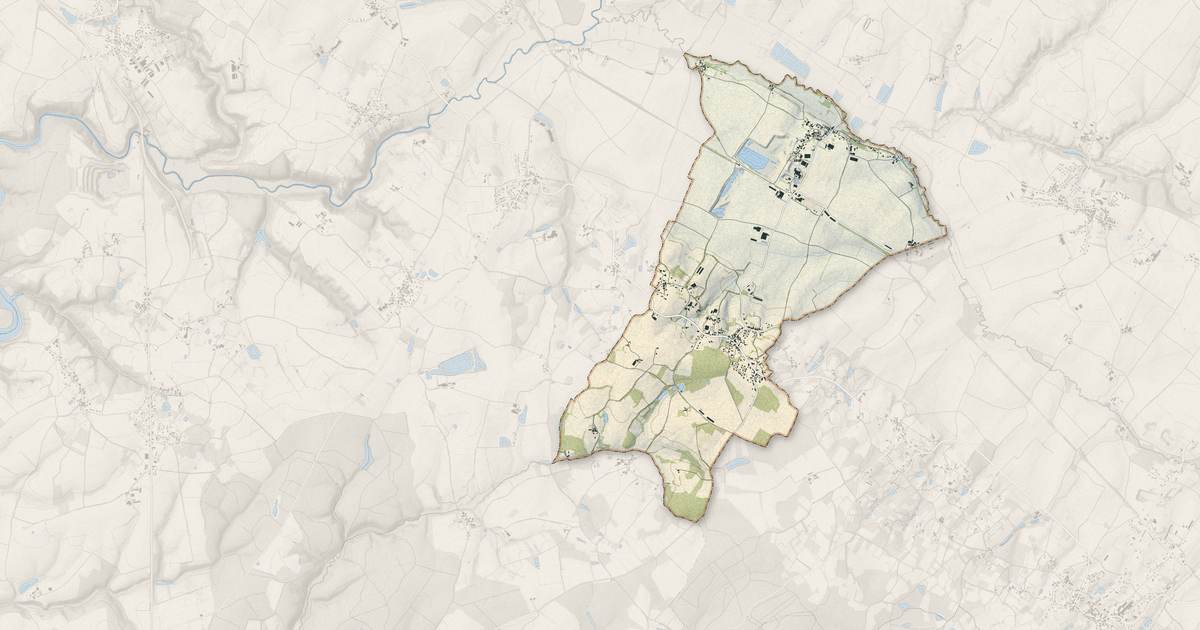 Portrait cartographique de La Jaudonnière : relief, eau, forêts, bâti et voies, calculés à partir des données de l'IGN