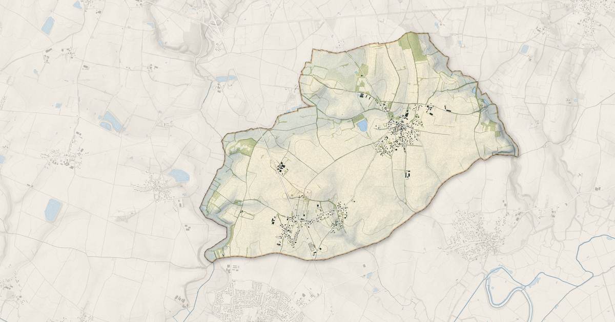 Portrait cartographique de La Jonchère : relief, eau, forêts, bâti et voies, calculés à partir des données de l'IGN