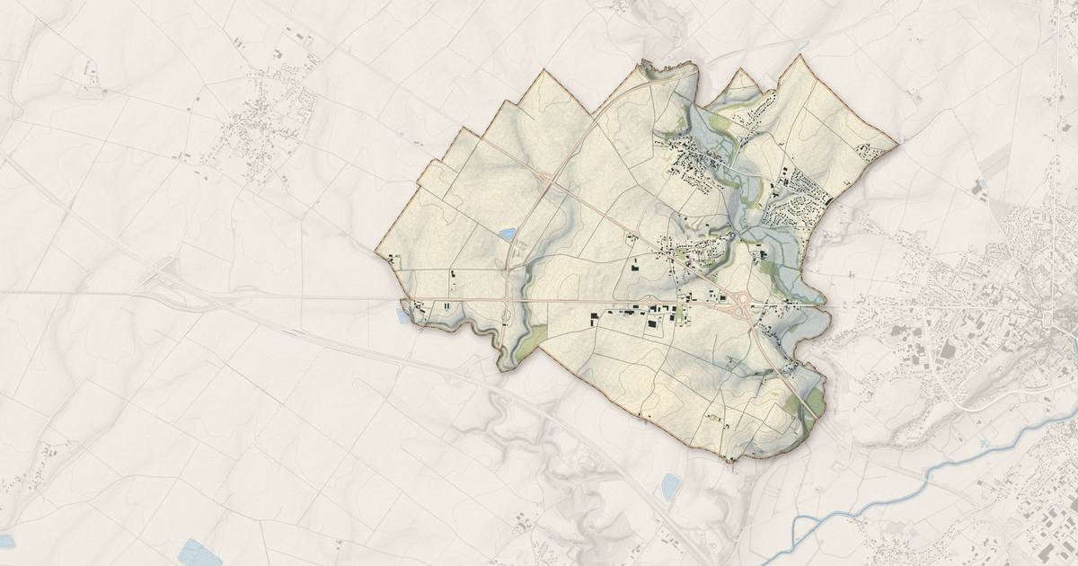 Portrait cartographique de Longèves : relief, eau, forêts, bâti et voies, calculés à partir des données de l'IGN